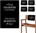 ChissNook Reserved Seating Chair Signs, This Row Is Reserved Pew Cloths Seating by Unknown