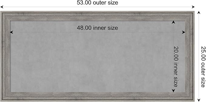 Amanti Art Grey Framed Magnetic Board 25x53 Oversize Vision Board - Image 4