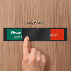 SmartSign Privacy Sign Please Knock And Enter/In Session Door Slider Sign - Image 5