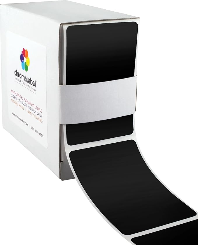 ChromaLabel 2 x 3 inch Permanent Color Code Rectangle Labels, 250 Labels per by ChromaLabel