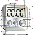 Elegant Digital Kitchen Timer Stainless Steel - Image 5