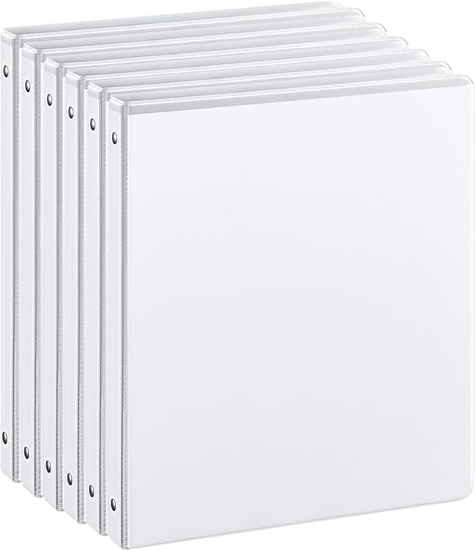 0.5-inch 3-Ring Binder with 2 Interior Pockets, 0.5'' Basic Binders Holds US by SuinOffice