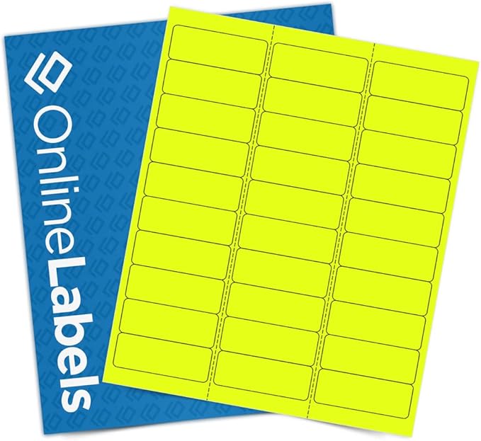 Neon Yellow Address Labels by OnlineLabels