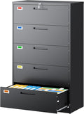 PEUKC 5 Drawer File Cabinet, Lateral Filing Cabinets by PEUKC