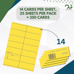 OfficeGear Yellow Shelf Edge Labels 14-up 38x105mm Printable A4 Perforated - Image 2