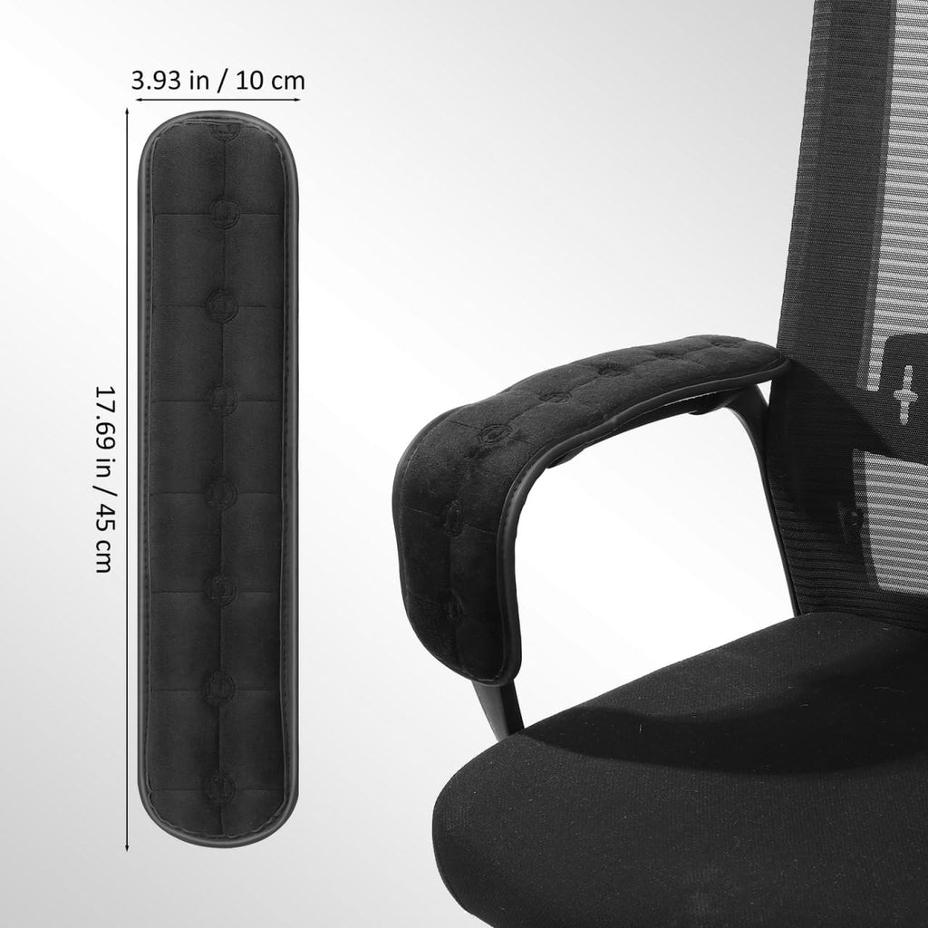Artibetter Office Chair Armrest Pads 2pcs Arm Rest Covers Removable Elbow Cushion for Office, Wheelchair Comfy Gaming Chair 18X4 Inch