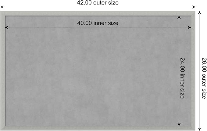 Amanti Art Silver Framed Magnetic Board 26x42 Large Vision Board - Image 3