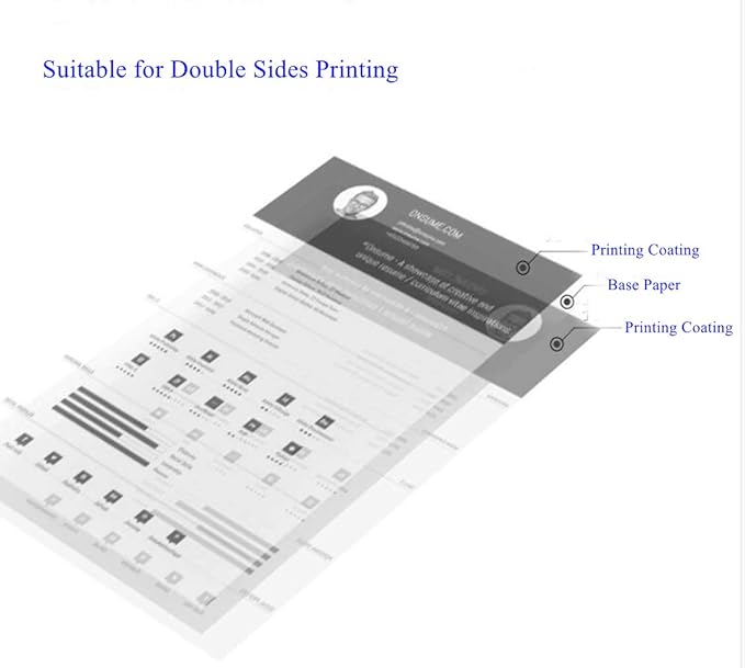 Uinkit 100 Sheets Thin Matte Presentation Paper Photo Double Sided 8.5x11 38lb - Image 6