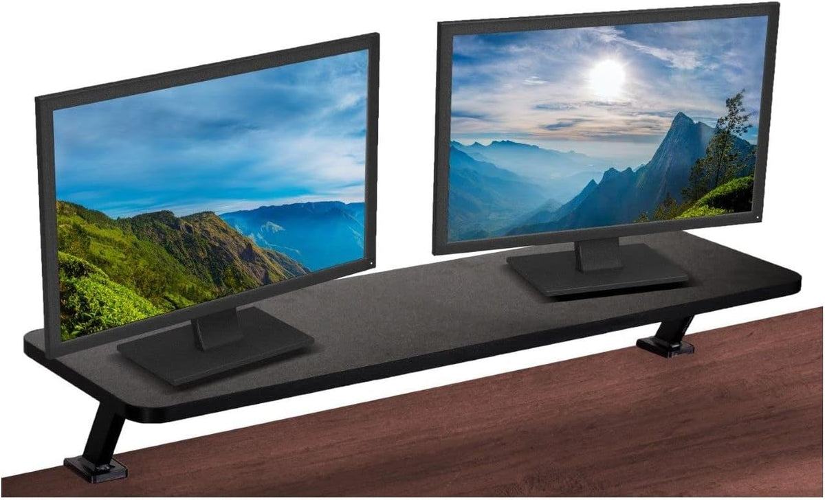 Kantek Ergonomic Mounted Computer Monitor Riser Stand, Floating Desk Shelf, C...