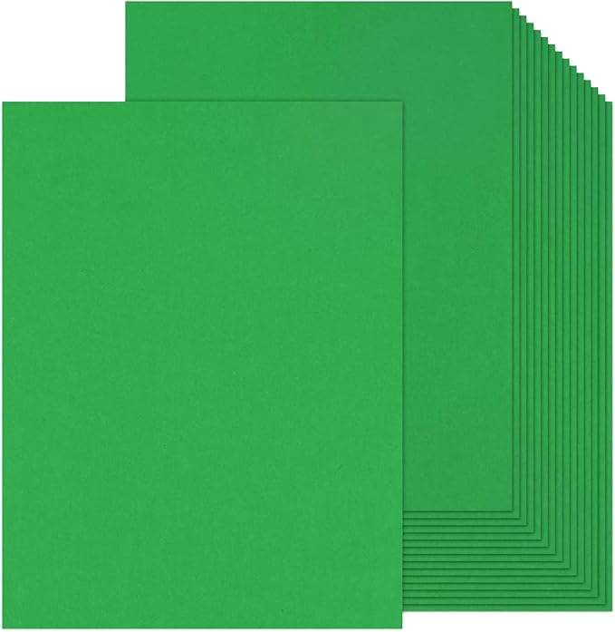 100 Sheets Green Cardstock 8.5 x 11, Goefun 80lb Green Card Stock Thick Printer by Goefun