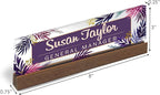Artblox Personalized Office Desk Name Plate and Business Card Holder | Clear - Image 3