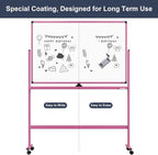 Rolling Whiteboard, 48x32 Inches Dry Erase Board - Image 5