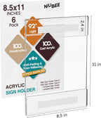 NIUBEE 8.5x11 Clear Acrylic Plexi Sign Holders - Image 3