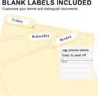 File Folder, RAZCC 150 Pack 1/3 Cut Tab File Folders Letter Size, Manila Folders - Image 4