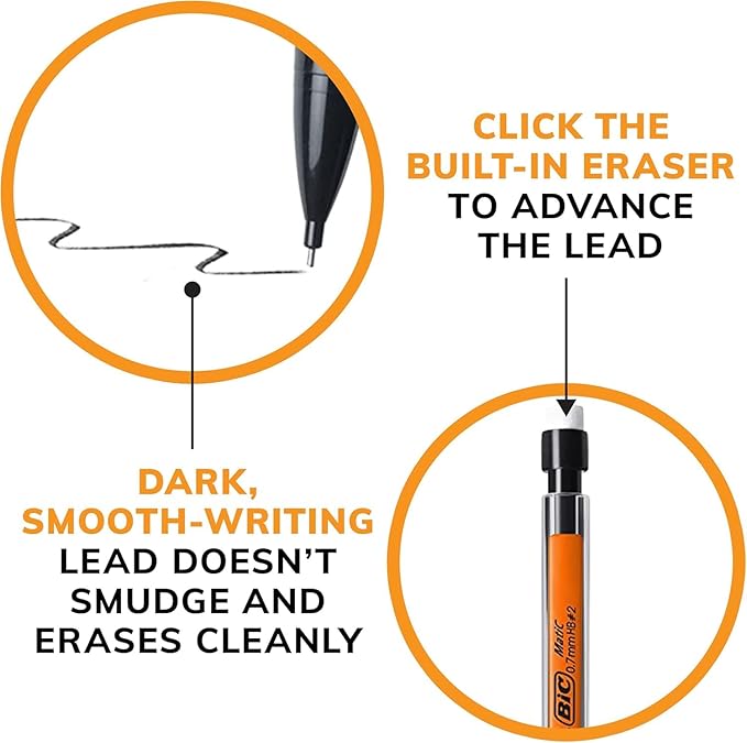 BIC Mechanical Pencils 0.7mm & 0.5mm, #2 EXTRA SMOOTH - Image 6