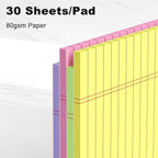 AILZFEI Colored Legal Pads 8.5 x 11 Note Pads, Wide Ruled Sturdy Back Writing - Image 3