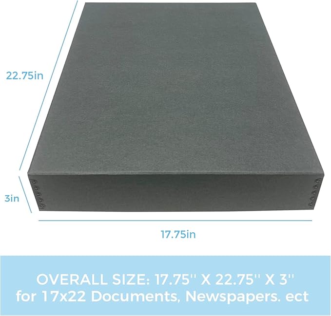 Lineco Museum Archival Storage Box, 17.75x22.75x3 in. Drop Front Design. - Image 2