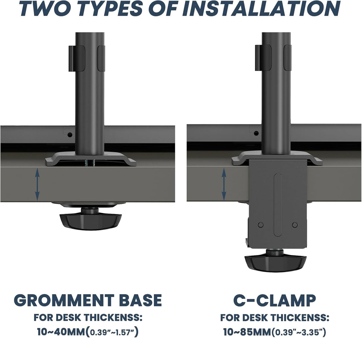 dual monitor stand and laptop mount, fits 32", package contents
