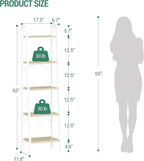 Hzuaneri Ladder Shelf, Bookshelf Bookcase, Freestanding Corner Storage Shelve - Image 2