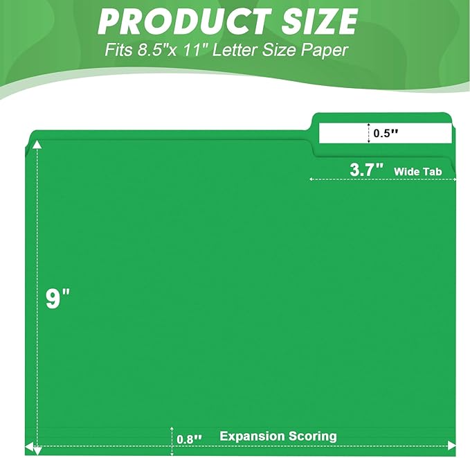 File Folder, HERKKA 30 Pack 1/3 Cut Tab File Folders, Colored File Folders - Image 2
