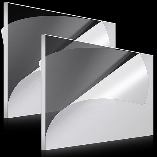 Roowest 2 Pcs 24 x 36 Inch, 1/2 Inch Thick Clear Acrylic Plexiglass Sheets by Roowest