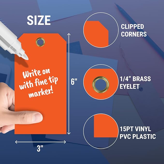Tags 4 Less 15 Mil Waterproof Plastic Tags, Outdoor Tagging, Equipment Labeling - Image 3