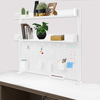 Dlinanta Clamp-On Pegboard Desk Organizer, 2-Tier Clamp On Desk Shelf - Image 4