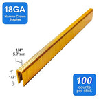 SimCos 18 Gauge 1/4" Narrow Crown Staples, Galvanized Upholstery Staples - Image 2