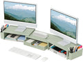 opnice desk organizers and accessories, dual monitor stand, main product view