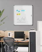 Mifuro 28"x26" Enclosed Bulletin Board, Lockable Weather-Resistant Aluminum - Image 2