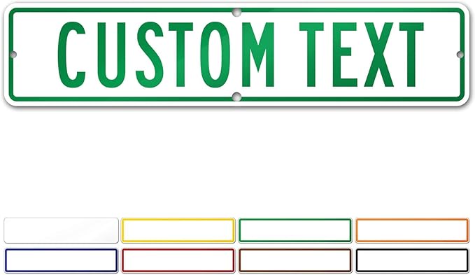Custom Street Sign, Address Sign, 8 Colors, Reflective Option, Mounting Options by MySignCenter