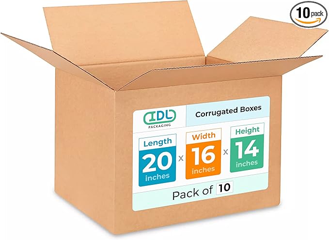 Large Shipping & Moving Boxes 20x16x14 inches by IDLPackaging