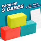 H4D Index Card Holder 3x5, Index Card Box Organizer Case, 3x5 Flash Note Card - Image 2