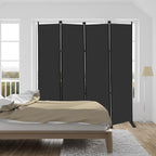 MAYOLIAH 4 Panel Room Divider Screen 6Ft Tall Foldable Privacy Dividers Indoor - Image 2