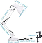 TORCHSTAR Metal Desk Lamp with Clamp, Swing Arm, Architect Adjustable Gooseneck - Image 6