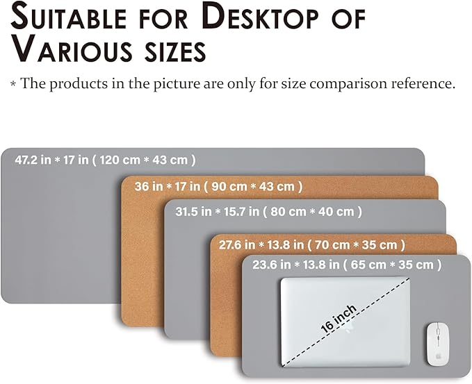 Cork Desk Mat - Dual-Sided Desk Pad - Image 5