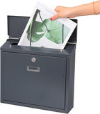 xydled Mail Boxes with Key Lock, Locking Mailbox Wall Mounted, Large Capacity - Image 2