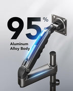 HUANUO Single Monitor Arm, Adjustable Desk Mount - Image 3