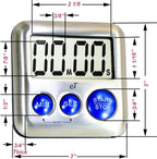 Elegant Digital Kitchen Timer Stainless Steel - Image 4