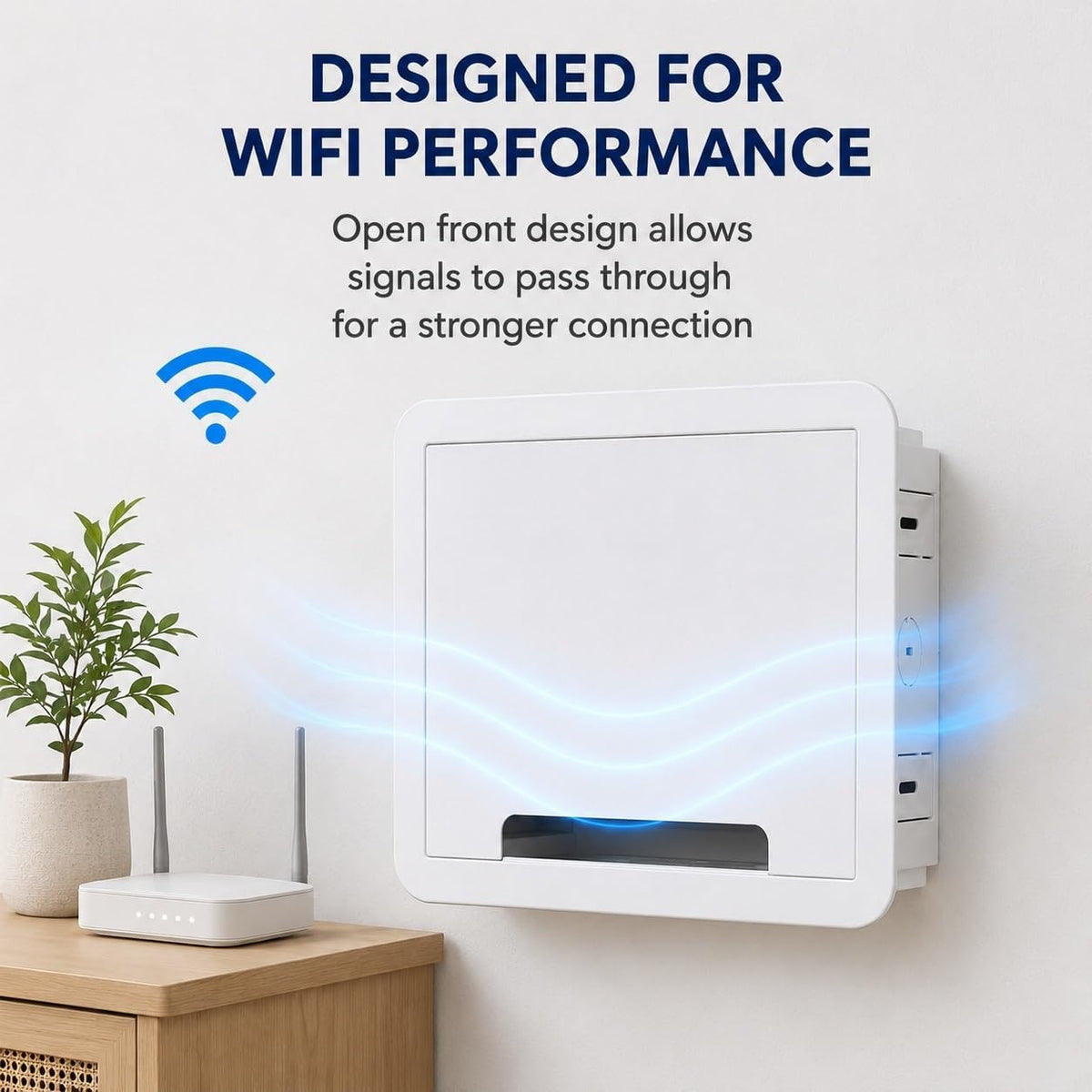 9" in-Wall Media Box Recessed Outlet Box Cable Management – Structured M...