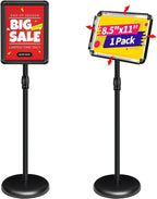INNOVSIGN Adjustable Pedestal Sign Holder Stand 8.5''x11'', Floor Standing by INNOVSIGN