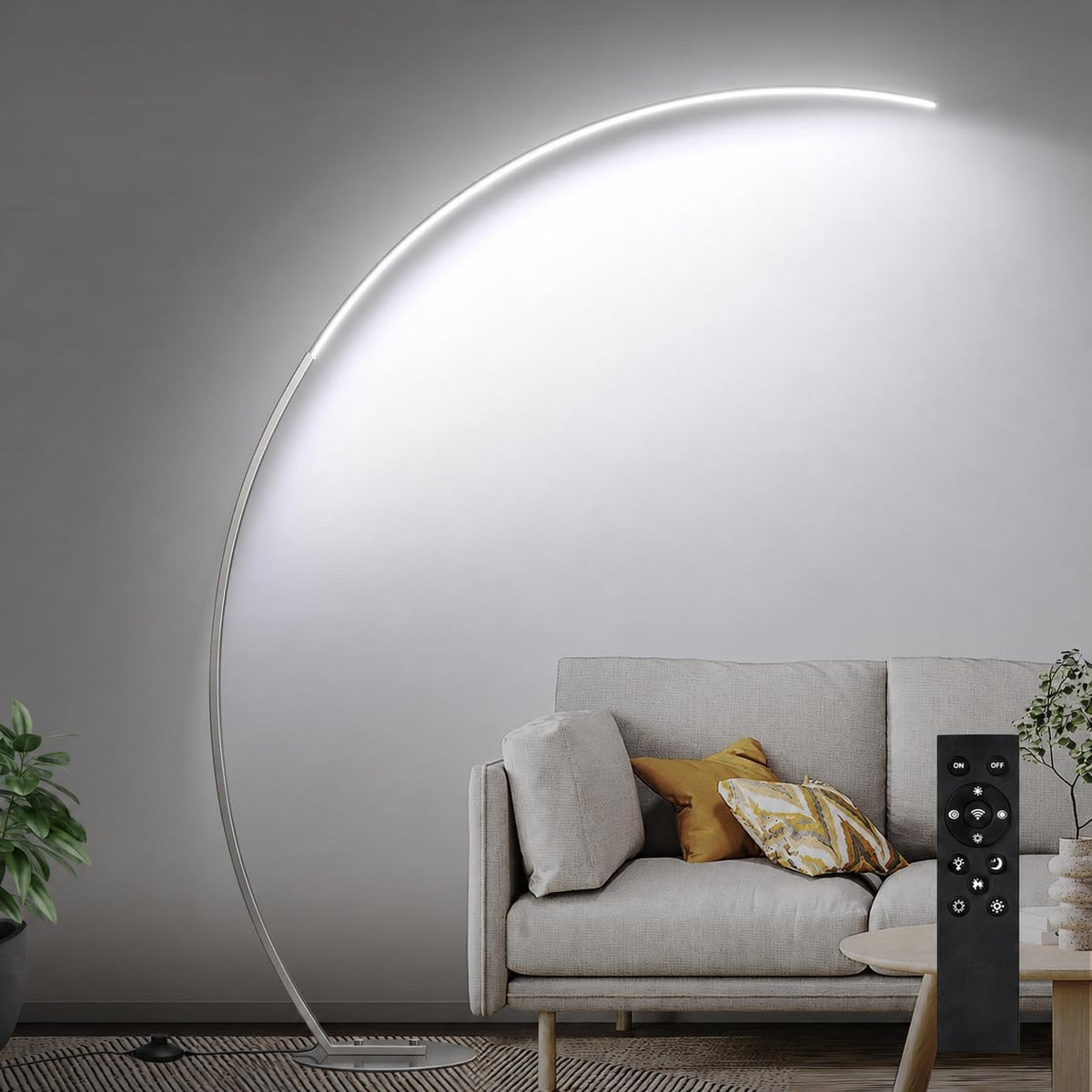 Dimmable LED Floor Lamp with 3 Color Temperatures, Ultra Bright 2000LM Brushe...