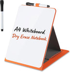 Glass Desktop Whiteboard with Reversable Stand, 12×9” Dry Erase White Board by Unknown