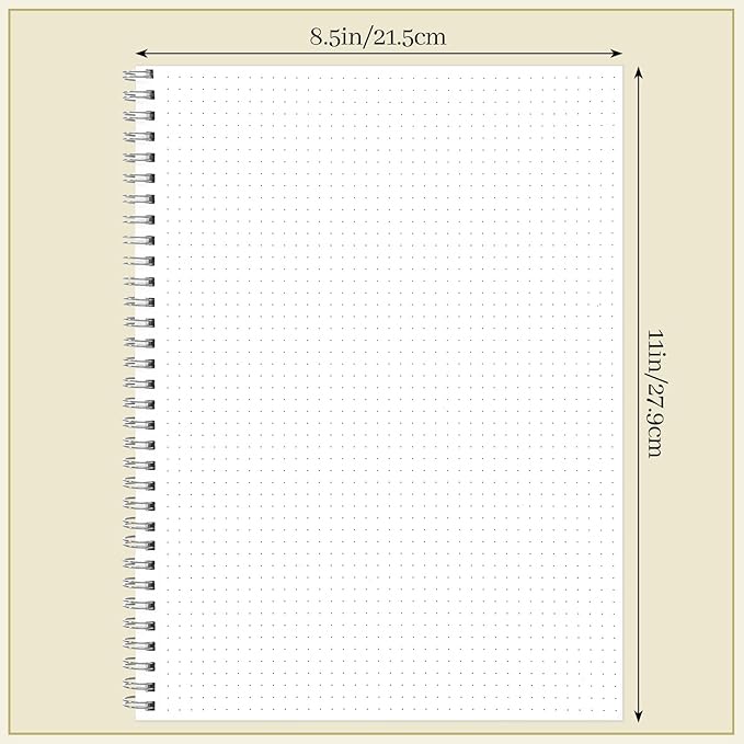 BESARME 80 Sheets A4 Dot Grid Spiral Notebook - Image 2