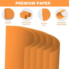 Light Orange Cardstock 8.5 X 11, 40 Sheets Neon Orange Card Stock, 75lb/ 200gsm - Image 3