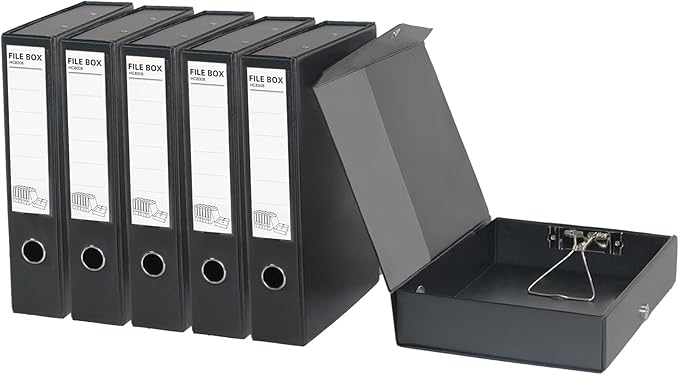 URbantin 6 Pack Foldable Plastic Box Files A4 by URbantin