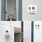Faittoo Restroom Sign, Bathroom Signs, 2 Pack 6 x 8 Inches Acrylic Sign - Image 6