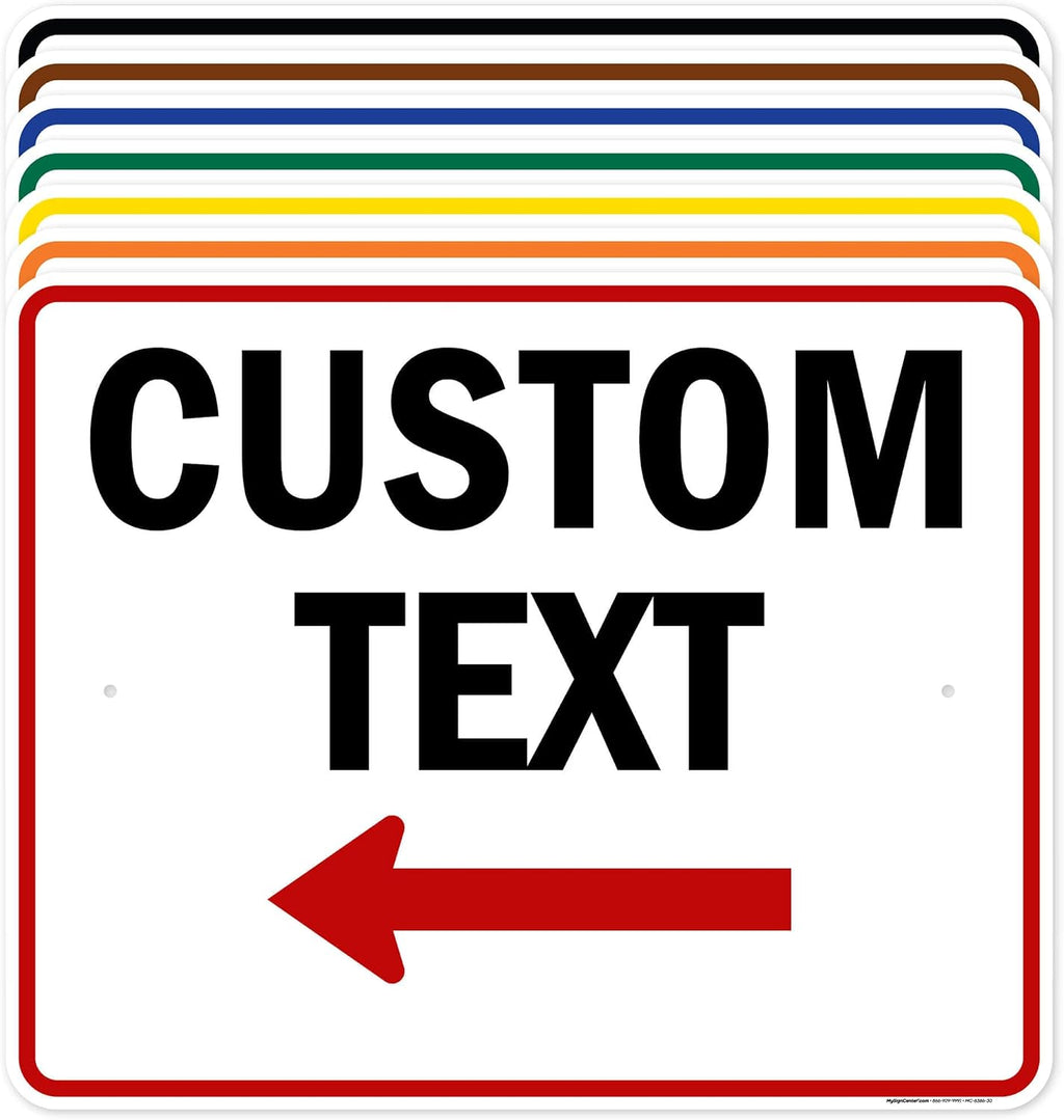 Custom Arrow, Custom Directional Sign, Left Arrow, 24x30 Inches, Rust Free .063