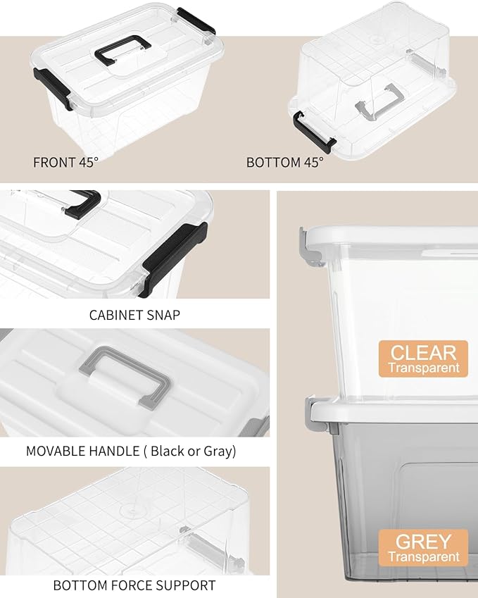NUMIFUN Plastic Storage Bins - Image 8