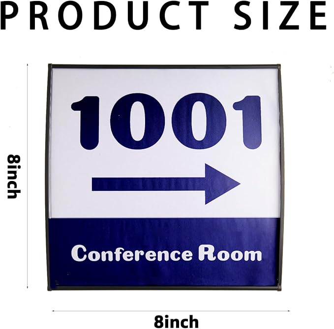 SINKAA Sturdy Elegant Black Aluminum Wall Mount Name Plate Holder, Office - Image 3